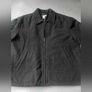 Wilke-Rodriguez Men’s Bomber Wool Cashmere Blend Black Jacket Size XL